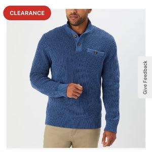 Duluth Trading Co. Brigadier Button Mock Sweater